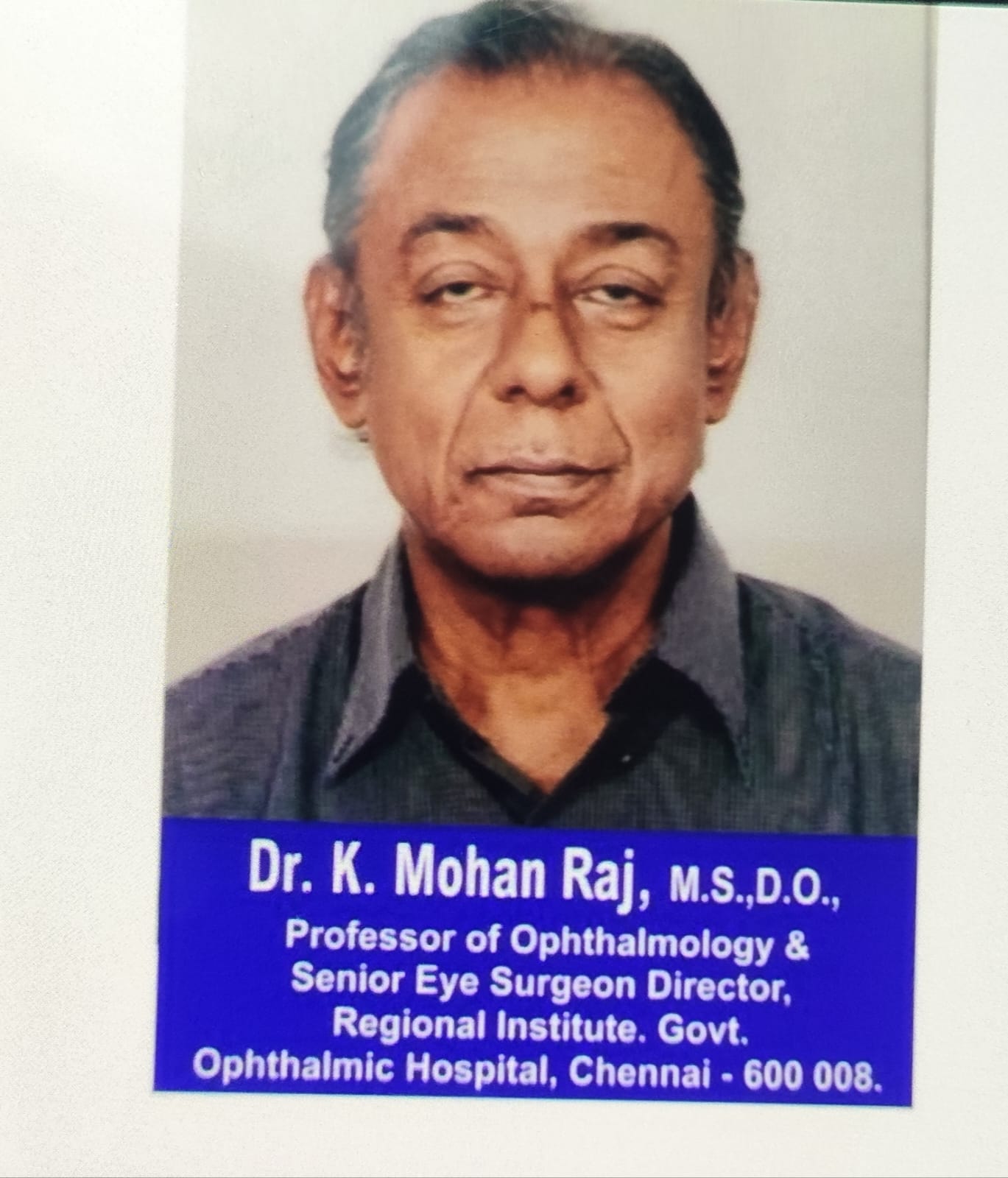 Dr. Mohan Raj ?K